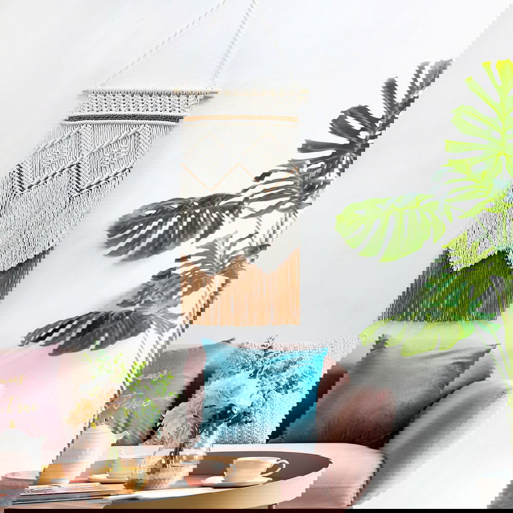 Living Room Decorative Wall Hangings Hand-woven Tapestry Tassel Cotton String Production - Grand Goldman