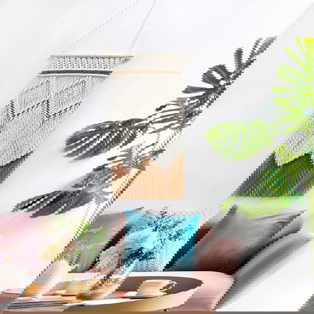 Living Room Decorative Wall Hangings Hand-woven Tapestry Tassel Cotton String Production - Grand Goldman