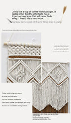 Living Room Decorative Wall Hangings Hand-woven Tapestry Tassel Cotton String Production - Grand Goldman