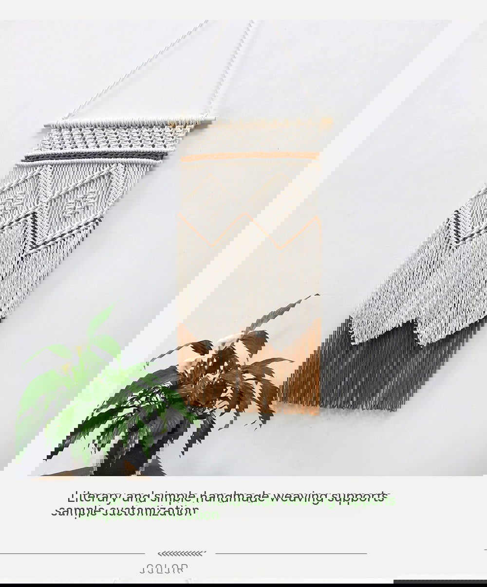 Living Room Decorative Wall Hangings Hand-woven Tapestry Tassel Cotton String Production - Grand Goldman