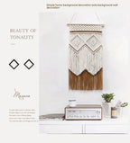 Living Room Decorative Wall Hangings Hand-woven Tapestry Tassel Cotton String Production - Grand Goldman