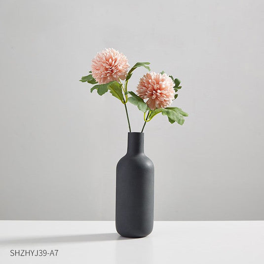 Living Room Dried Flower Flower Arrangement Ceramic Vase - Grand Goldman