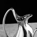 Living Room Home Silver Pot-shaped Chrome Ceramic Vase Flower Model Room Ornament Soft Decoration - Grand Goldman