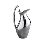 Living Room Home Silver Pot-shaped Chrome Ceramic Vase Flower Model Room Ornament Soft Decoration - Grand Goldman