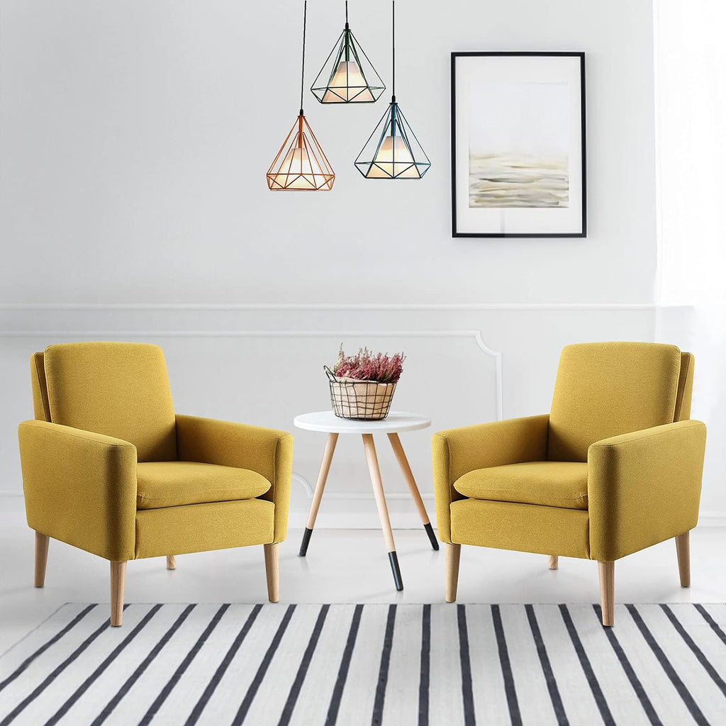 Lohoms Sherpa Accent Chair White Teddy Fabric Upholstered Comfortable Arm Chair Comfy Reading Chairs for Bedroom, Living Room Chair Small Sofa Chair with Wood Legs - Grand Goldman