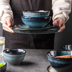 Lototo Ceramic Tableware Creative Retro Style Chinese Plate And Bowl Dish - Grand Goldman