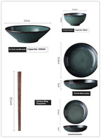 Lototo Ceramic Tableware Creative Retro Style Chinese Plate And Bowl Dish - Grand Goldman