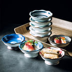 Lotus Leaf Mouth Japanese Retro Ceramic Tall Bowl - Grand Goldman