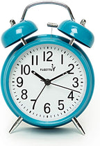 {Loud Alarm for Deep Sleepers) 4'' Twin Bell Alarm Clock with Backlight for Bedroom and Home Decoration(Green) - Grand Goldman