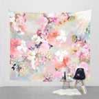 Love Of A Flower Wall Tapestry Wall Hanging Wall Decor Bedspread Blanket Curtain Throw Table Cloth Tapestries Home Decoration - Grand Goldman