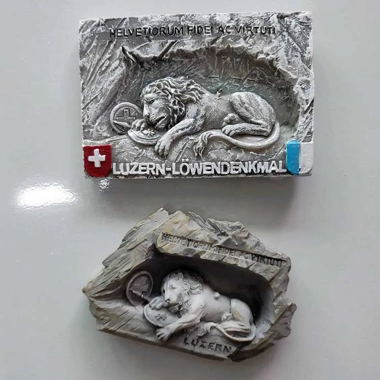 Lucerne Dying Lion of Lucerne Monument Landmark Wounded Lion Injury Refrigerator Switzerland Magnets Stickers Home Decoration - Grand Goldman