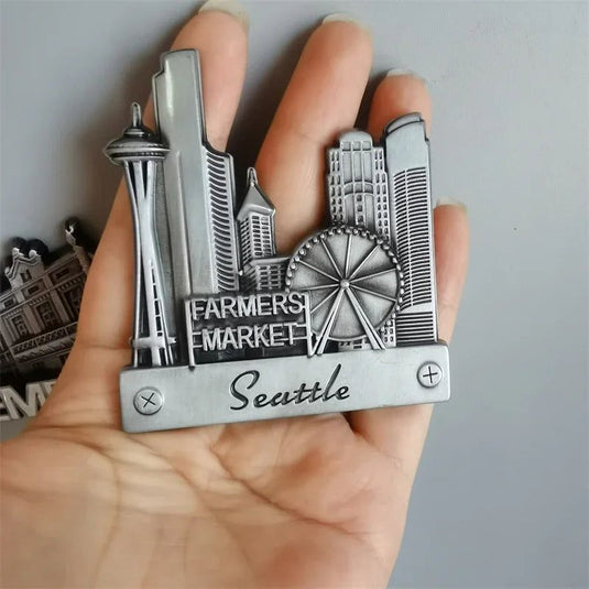 Luxembourg Cordoba Morocco Switzerland Italy Paris Portugal Seattle-opener Metal magnet fridge stickers - Grand Goldman