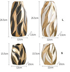 Luxurious Gold Painted Ceramic Vases High-End Urn Personalized Living Room and Porch Decoration Modern European Style Amphora Cabinet Home Ornament Abstract and Refined Design - Grand Goldman