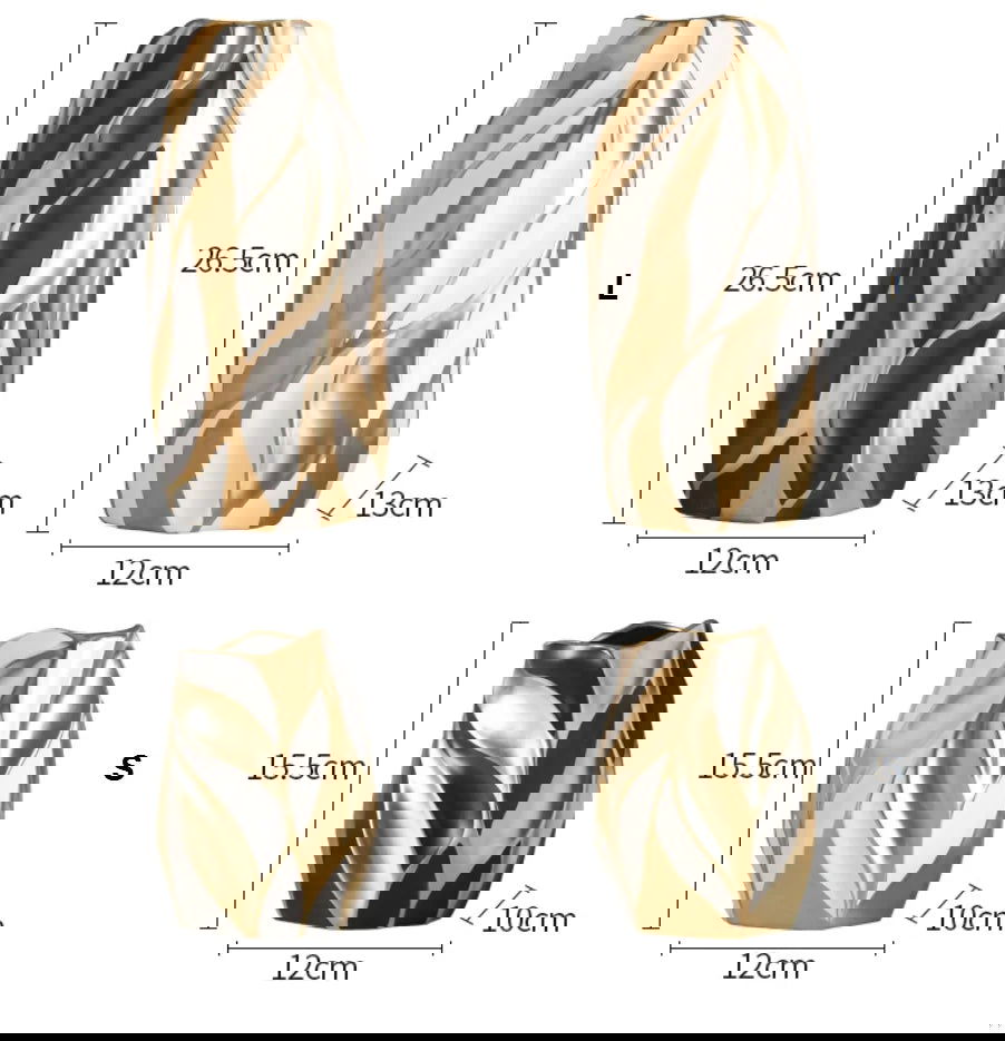 Luxurious Gold Painted Ceramic Vases High-End Urn Personalized Living Room and Porch Decoration Modern European Style Amphora Cabinet Home Ornament Abstract and Refined Design - Grand Goldman