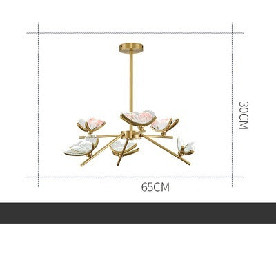 Luxury And Simple Living Room All Copper Chandelier - Grand Goldman