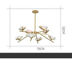 Luxury And Simple Living Room All Copper Chandelier - Grand Goldman