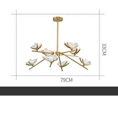 Luxury And Simple Living Room All Copper Chandelier - Grand Goldman