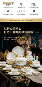 Luxury Dinner Plates White Sets Korean Ceramic Plates Utensils Kitchen  Decoration And Table Accessories - Grand Goldman