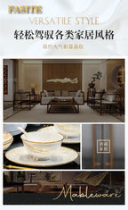 Luxury Dinner Plates White Sets Korean Ceramic Plates Utensils Kitchen  Decoration And Table Accessories - Grand Goldman