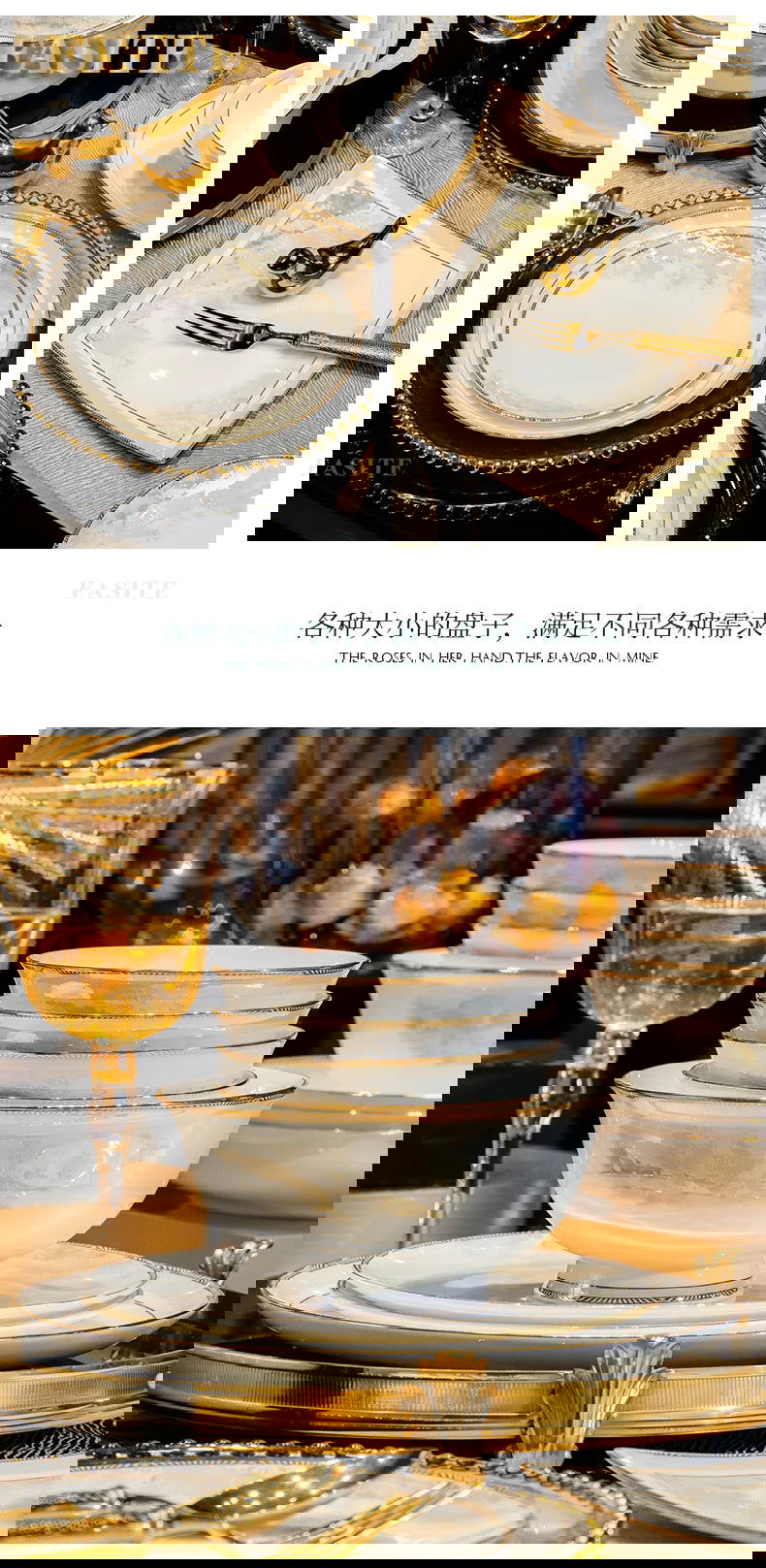 Luxury Dinner Plates White Sets Korean Ceramic Plates Utensils Kitchen  Decoration And Table Accessories - Grand Goldman