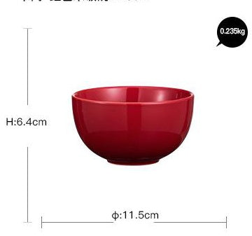 Luxury Red Glaze Ceramic Dinner Sets Kitchen Utensils Porcelain Salad Serving Plate Dish Bowl Restaurant Dining Table Home Decor - Grand Goldman