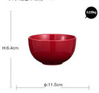Luxury Red Glaze Ceramic Dinner Sets Kitchen Utensils Porcelain Salad Serving Plate Dish Bowl Restaurant Dining Table Home Decor - Grand Goldman