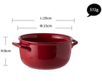 Luxury Red Glaze Ceramic Dinner Sets Kitchen Utensils Porcelain Salad Serving Plate Dish Bowl Restaurant Dining Table Home Decor - Grand Goldman
