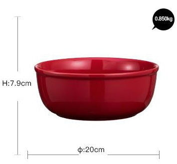 Luxury Red Glaze Ceramic Dinner Sets Kitchen Utensils Porcelain Salad Serving Plate Dish Bowl Restaurant Dining Table Home Decor - Grand Goldman