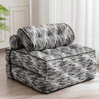 MAXYOYO Folding Sofa Bed, Convertible Sleeper Chair with Pillow Foldable Mattress with Back Support, Portable Fold Out Chair Bed Comfy Floor Sofa Lounge for Living Room Bedroom, Dark Grey, Single - Grand Goldman