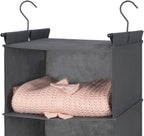 MAX Houser 6 Tier Shelf Hanging Closet Organizer, Closet Hanging Shelf with 2 Sturdy Hooks for Storage, Foldable (Grey) - Grand Goldman