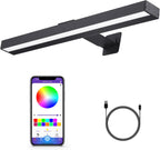 MIOBLUE Wireless Picture Lights,Rechargeable Battery Art Display Light with Remote Control, Dimmable/Timer Off Dartboard Light, 16 Inch Full Metal Accent Light with 40LEDs for Paintings,Picture,Frame - Grand Goldman