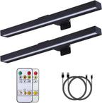 MIOBLUE Wireless Picture Lights,Rechargeable Battery Art Display Light with Remote Control, Dimmable/Timer Off Dartboard Light, 16 Inch Full Metal Accent Light with 40LEDs for Paintings,Picture,Frame - Grand Goldman