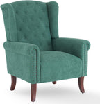 MOJAY Faux Leather Accent Chairs Set of 2, Mid-Century Modern Living Room Chairs Upholstered Club Arm Chair, Single Sofa Chair with Solid Wooden Legs for Bedroom Study Home Office Lounges (Camel) - Grand Goldman