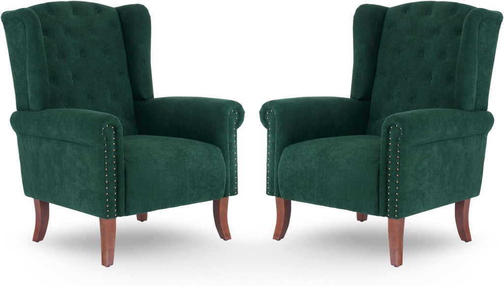 MOJAY Faux Leather Accent Chairs Set of 2, Mid-Century Modern Living Room Chairs Upholstered Club Arm Chair, Single Sofa Chair with Solid Wooden Legs for Bedroom Study Home Office Lounges (Camel) - Grand Goldman