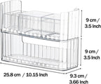 MORNITE 2-Tier Medicine Cabinet Shelves Organizer, Makeup Storage Holder Compartments, Shelf Trays for Bathroom Cabinet Wall, Counter, Vanity, Kitchen - Clear - Grand Goldman