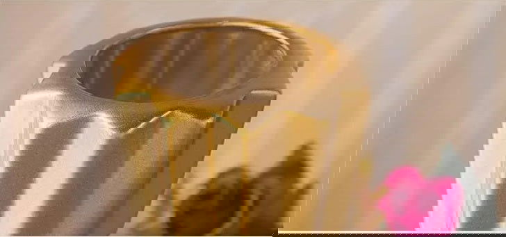 MULLER Golden Ceramic Vase Modern Design European Style Flower Pot Countertop Decoration - Grand Goldman