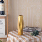 MULLER Golden Ceramic Vase Modern Design European Style Flower Pot Countertop Decoration - Grand Goldman