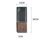 MULLER'S Modern Interlocking Glass Wood Vase Creative Cylindrical Parallepiped Hydroponic Plant For Office Living Room Kitchen Solid Transparent Glass Floral Flower Arrangement Soft Decoration - Grand Goldman