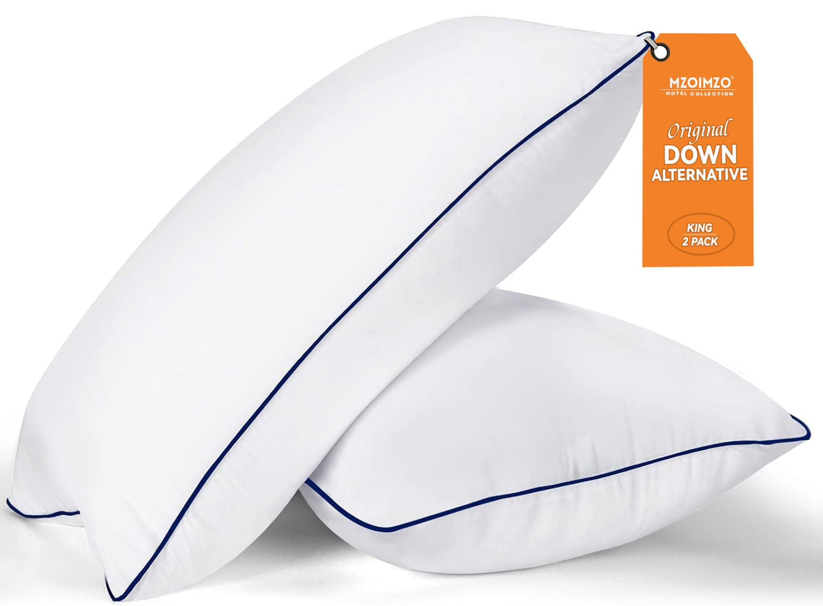 MZOIMZO Bed Pillows for Sleeping- Standard Size, Set of 2, Cooling Hotel Quality with Premium Soft Down Alternative Fill for Back, Stomach or Side Sleepers, 43x66CM - Grand Goldman