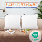 MZOIMZO Bed Pillows for Sleeping- Standard Size, Set of 2, Cooling Hotel Quality with Premium Soft Down Alternative Fill for Back, Stomach or Side Sleepers, 43x66CM - Grand Goldman