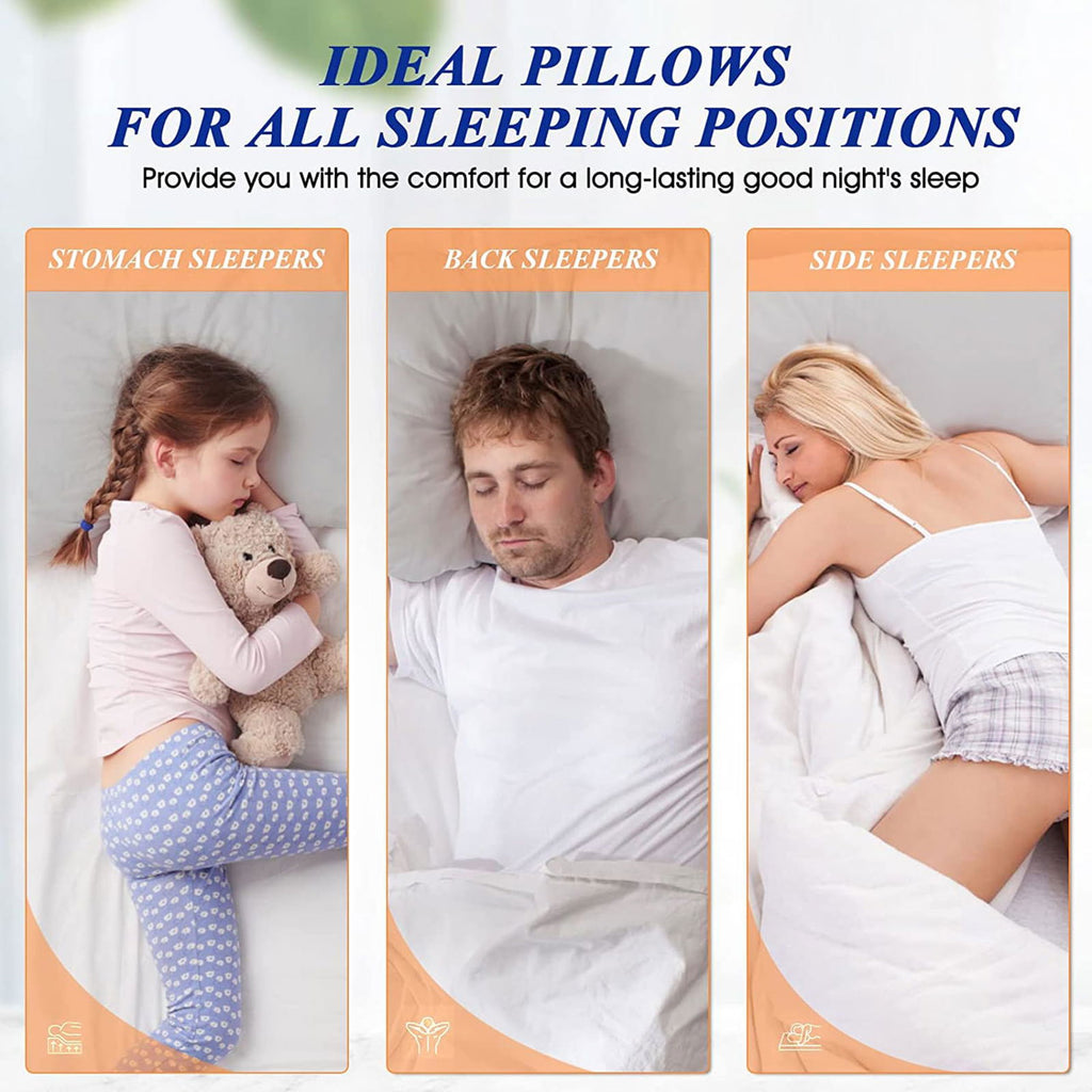 MZOIMZO Bed Pillows for Sleeping- Standard Size, Set of 2, Cooling Hotel Quality with Premium Soft Down Alternative Fill for Back, Stomach or Side Sleepers, 43x66CM - Grand Goldman