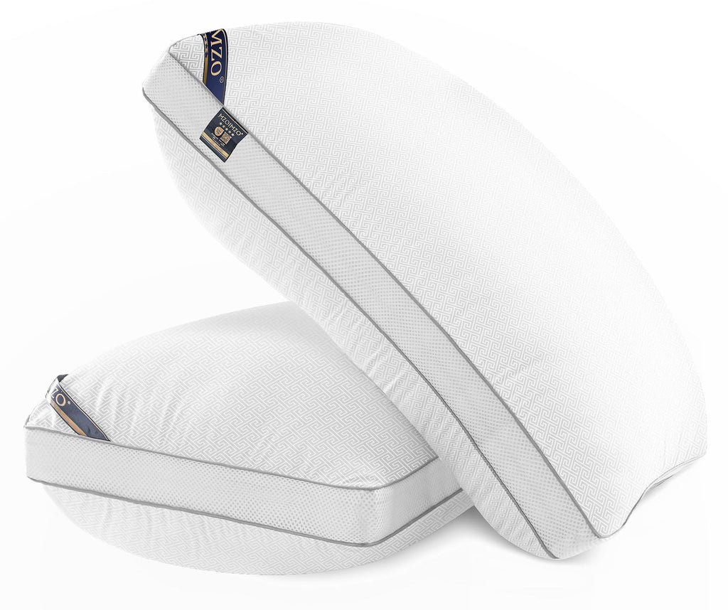 MZOIMZO Bed Pillows for Sleeping- Standard Size, Set of 2, Cooling Hotel Quality with Premium Soft Down Alternative Fill for Back, Stomach or Side Sleepers, 43x66CM - Grand Goldman