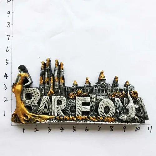 Madrid Barcelona fridge magnets Spain Tourist Souvenirs Flamenco Dance Girl Pamplona Valencia Magnets for Refrigerators Decor - Grand Goldman