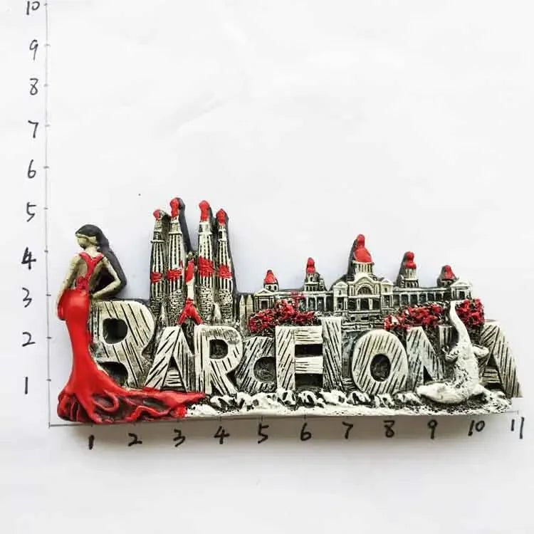 Madrid Barcelona fridge magnets Spain Tourist Souvenirs Flamenco Dance Girl Pamplona Valencia Magnets for Refrigerators Decor - Grand Goldman