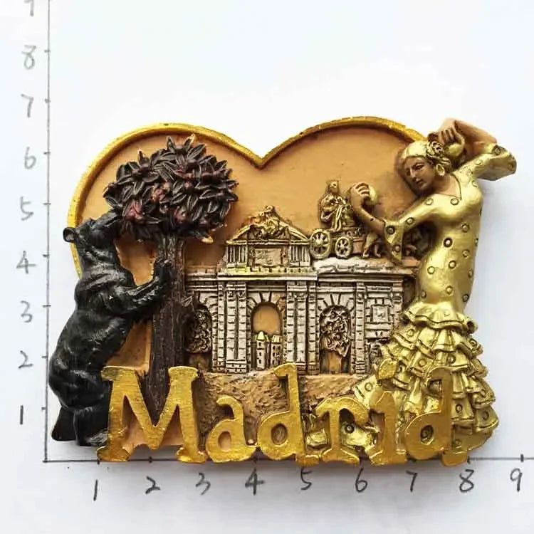 Madrid Barcelona fridge magnets Spain Tourist Souvenirs Flamenco Dance Girl Pamplona Valencia Magnets for Refrigerators Decor - Grand Goldman