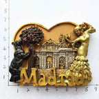 Madrid Barcelona fridge magnets Spain Tourist Souvenirs Flamenco Dance Girl Pamplona Valencia Magnets for Refrigerators Decor - Grand Goldman