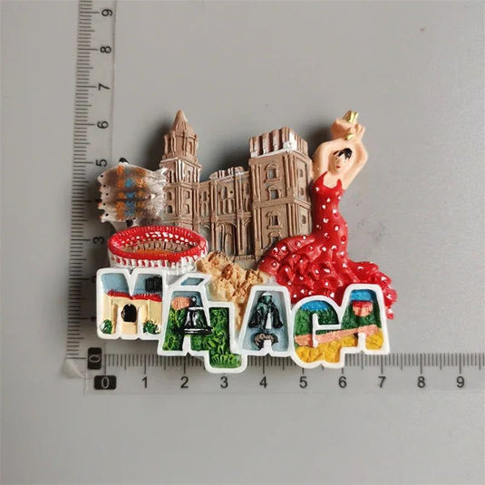 Madrid Barcelona fridge magnets Spain Tourist Souvenirs Flamenco Dance Girl Pamplona Valencia Magnets for Refrigerators Decor - Grand Goldman