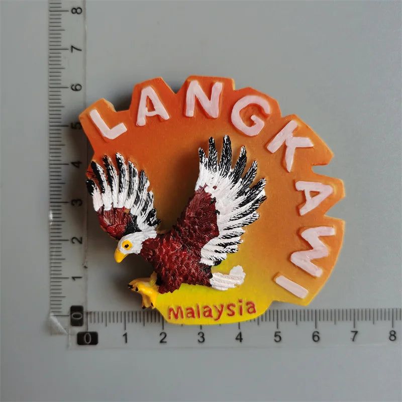 Malaysian Lumpur Fridge Magnet Souvenirs for The House Decoration Landmark Twin Towers Sabah Borneo 3d Refrigerator Stickers - Grand Goldman