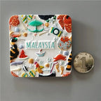 Malaysian Lumpur Fridge Magnet Souvenirs for The House Decoration Landmark Twin Towers Sabah Borneo 3d Refrigerator Stickers - Grand Goldman