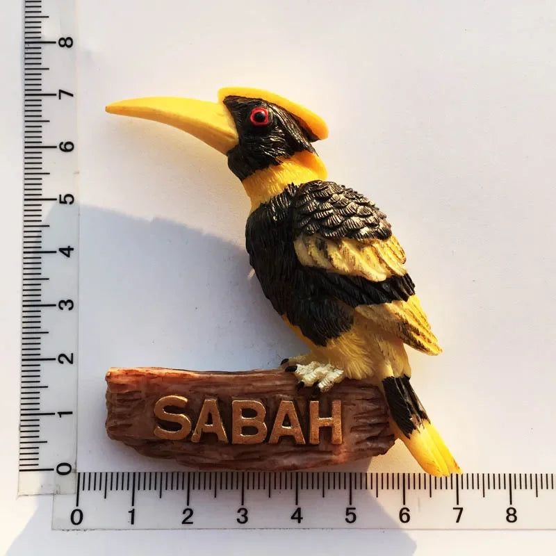 Malaysian Lumpur Fridge Magnet Souvenirs for The House Decoration Landmark Twin Towers Sabah Borneo 3d Refrigerator Stickers - Grand Goldman